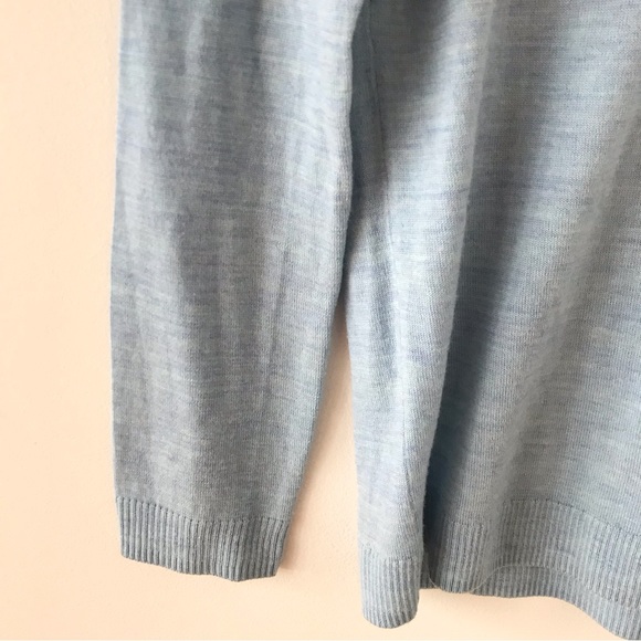Brooks Brothers baby blue long sleeve merino wool sweater - Picture 7 of 7